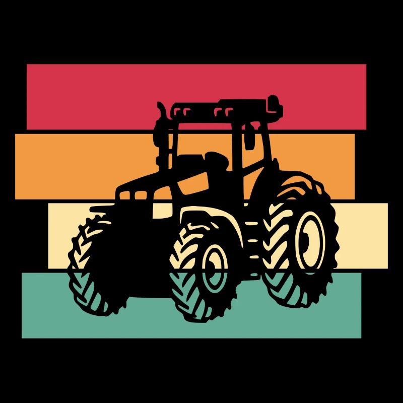 Tractor Retro Vintage Gift Farmer