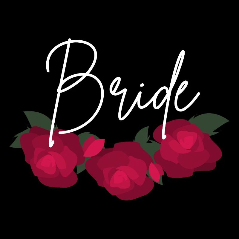 Bride fleur rouge minimaliste