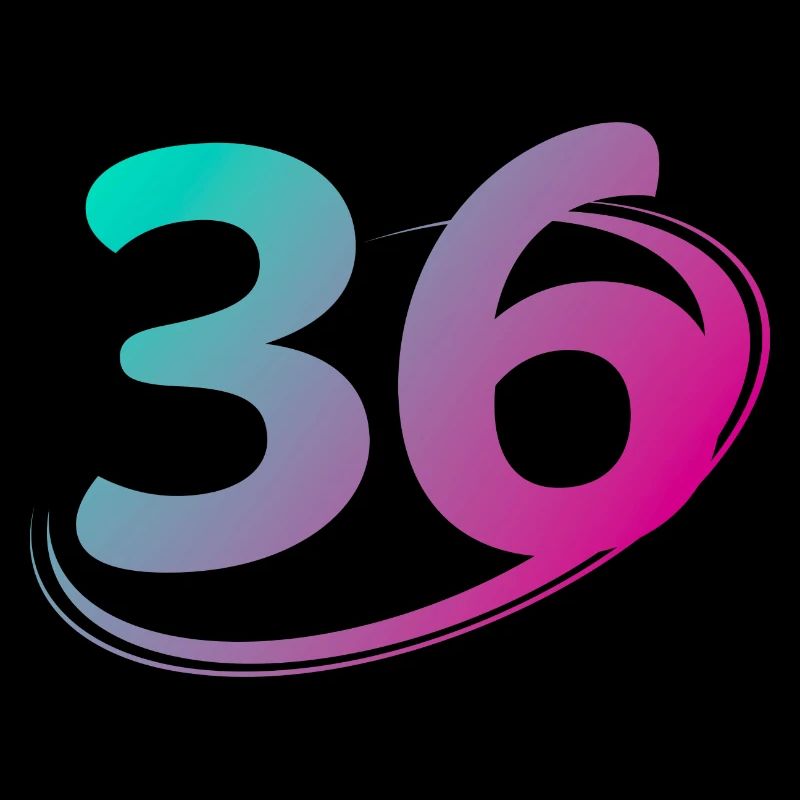 Numéro 36 multicolore