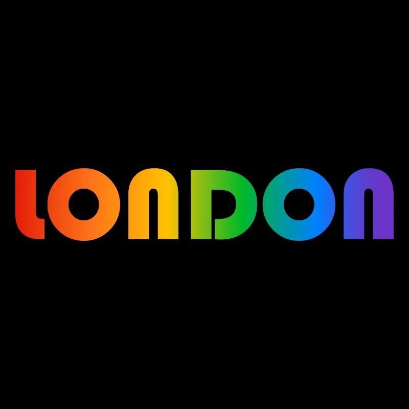 London Rainbow Text