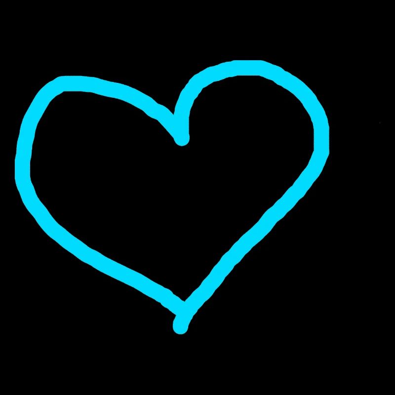 Heart Blue Light Blue Gift Idea Turquoise Cyan Love