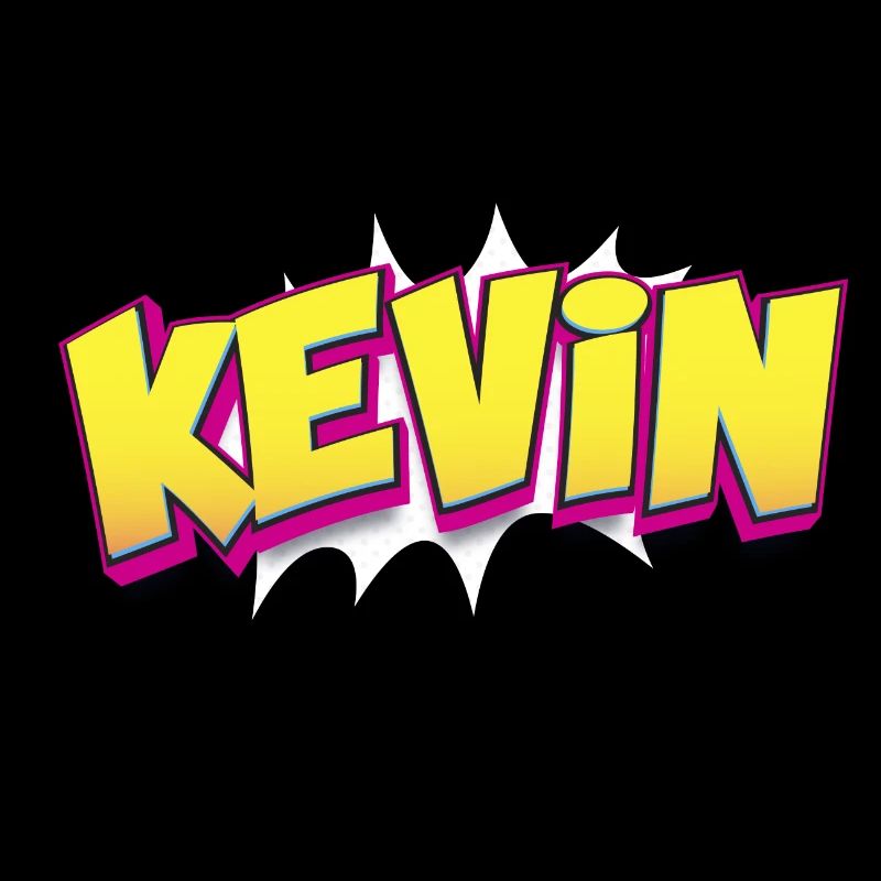 Kevin Benutzerdefinierter Name Comic-Stil Pop-Art, Kevin