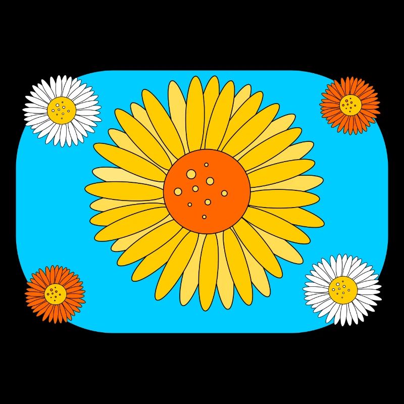 Gerbera on turquoise