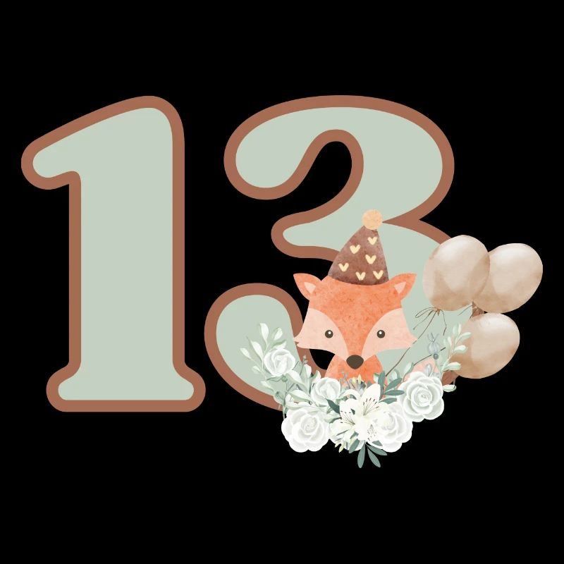 13. Geburtstag Fuchs Blumen