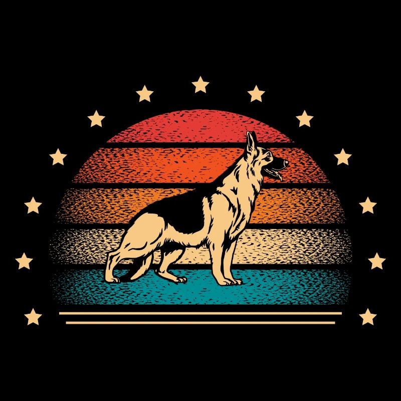 Retro German Shepherd Owner Dog Lover German Sheph
