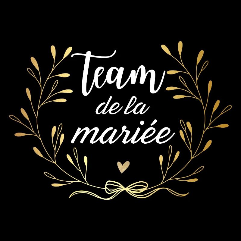 Team de la mariée couronne doré