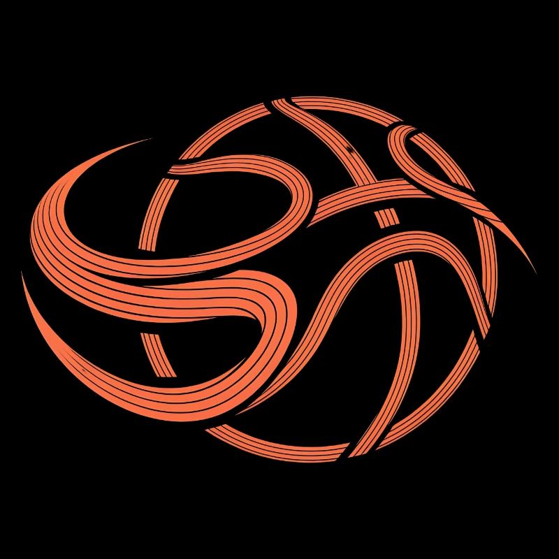 Ballon abstrait de basket-ball