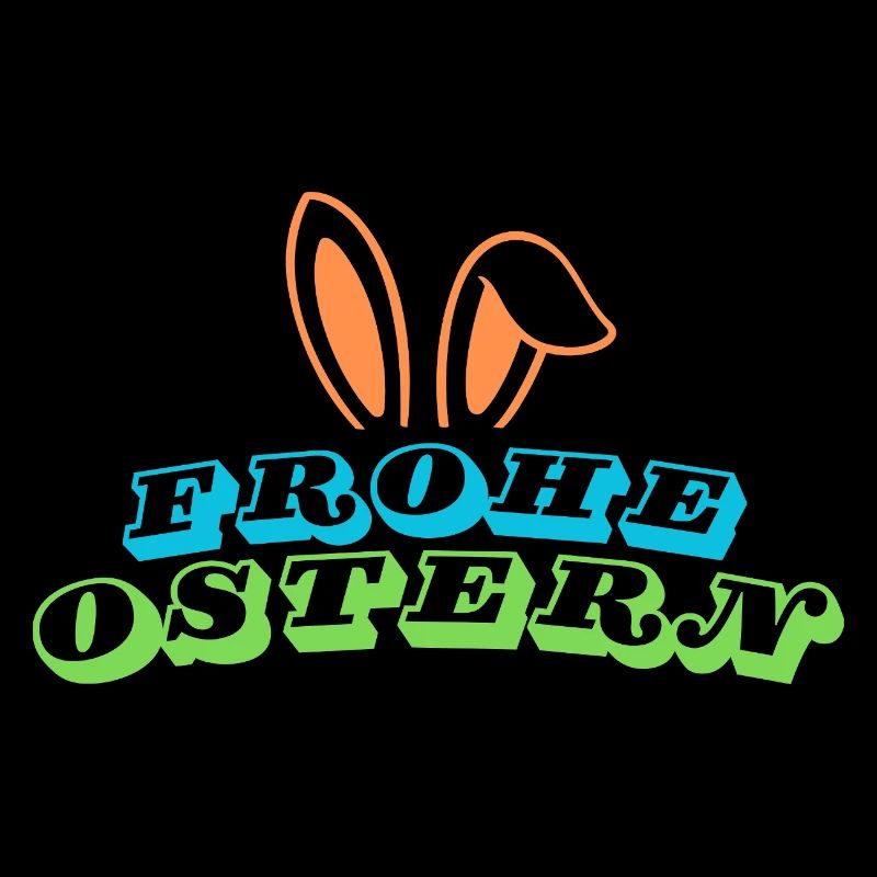 Frohe Ostern - Design mit Hasenohren