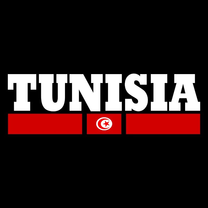 Drapeau design tunisien cool by Milaino