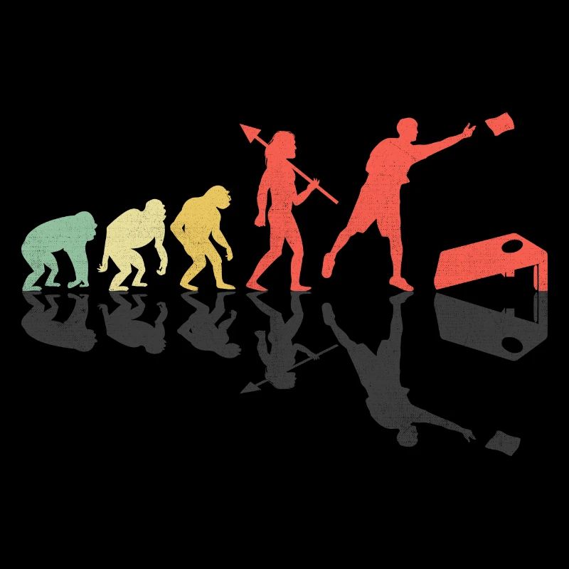 Cornhole Evolution Cornhole Sports Lustiges Cornhole