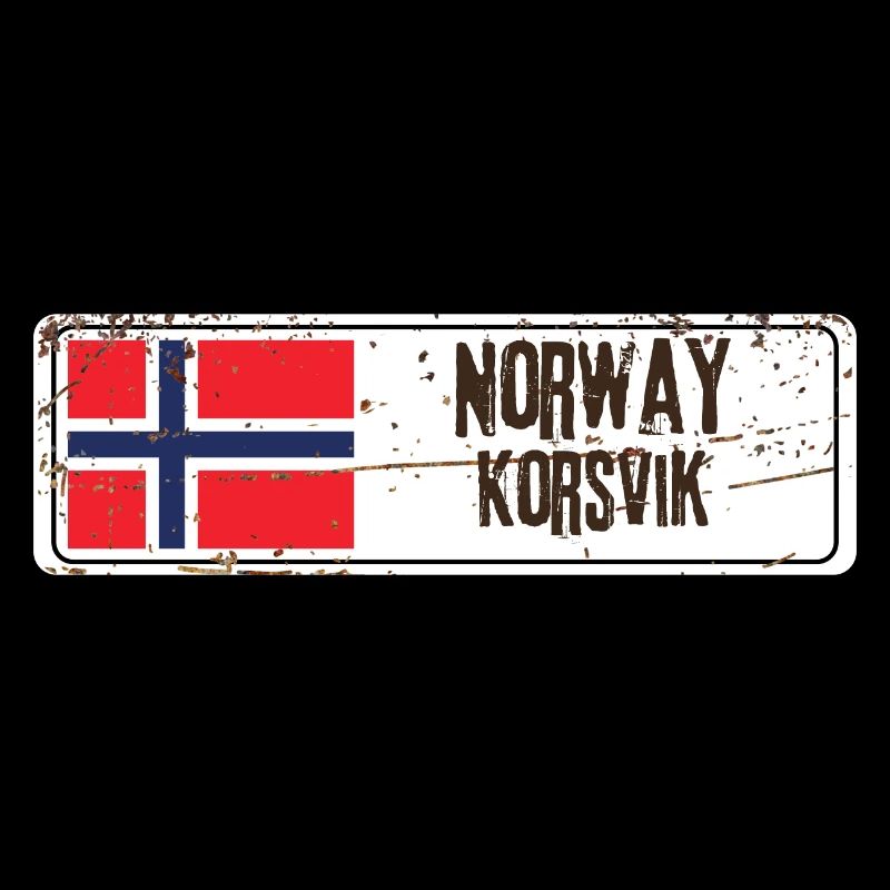 Korsvik Norwegen Flagge