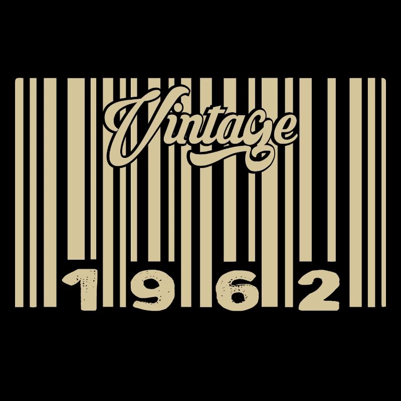 Vintage 1962 Barcode 1962: Year 2025.