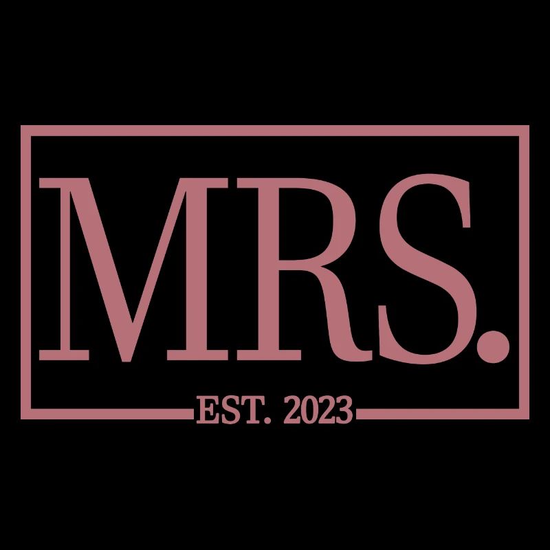 Mrs. Est. 2023 Fiançailles Douche nuptiale Mariage