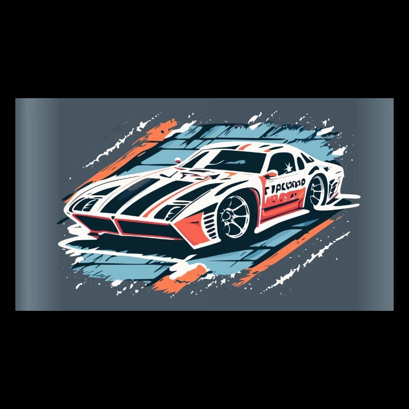 Voiture de course Blanc-Rouge