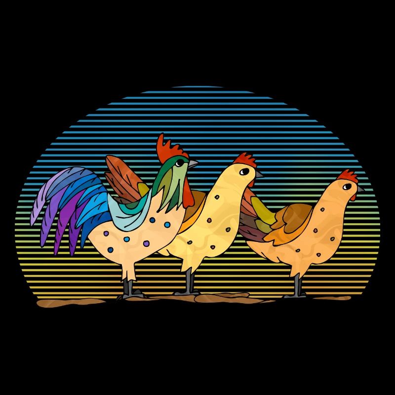 Rooster and hens