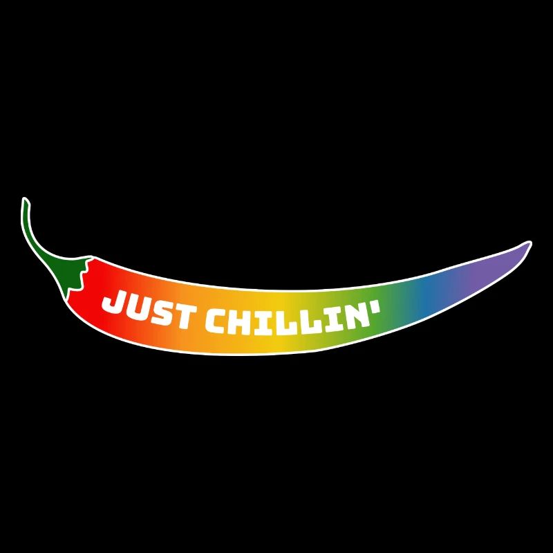 CSD T-Shirt Regenbogen Chili just chillin