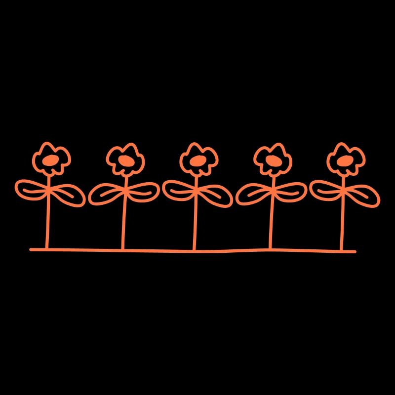 Five Pretty Daisies 5 Flowers Decorative Row