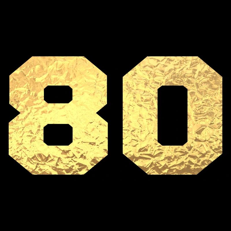 Numéro 80 paillettes doré - 80e anniversaire