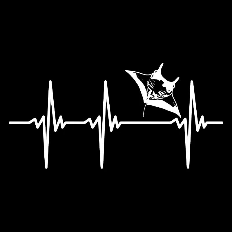 Heartbeat for flying rays - Elegant manta rays