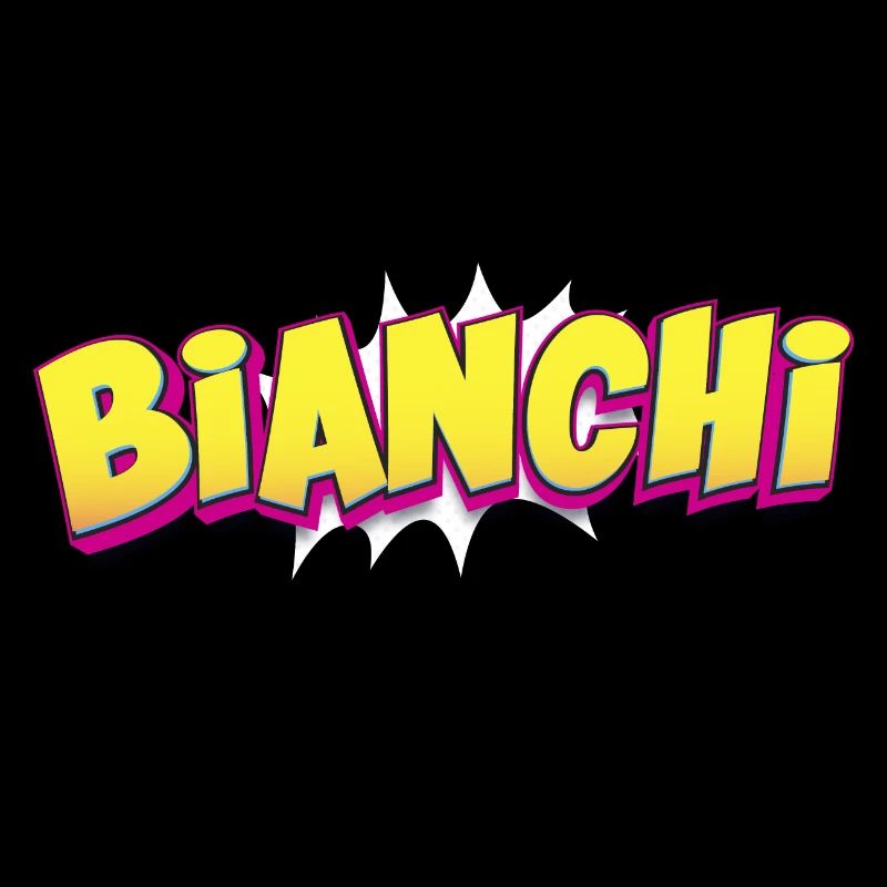 Bianchi benutzerdefinierter Name Comic-Stil Pop-Art,