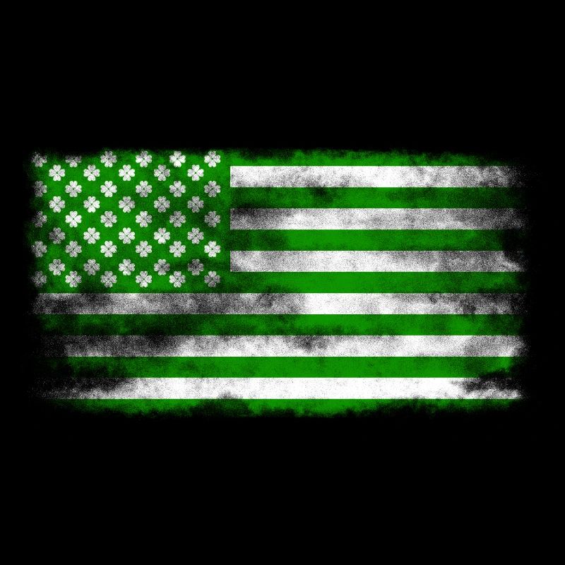 Irish American Saint Patrick's Day Flag Washed