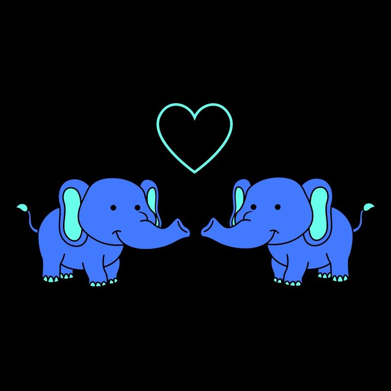 Éléphants amoureux