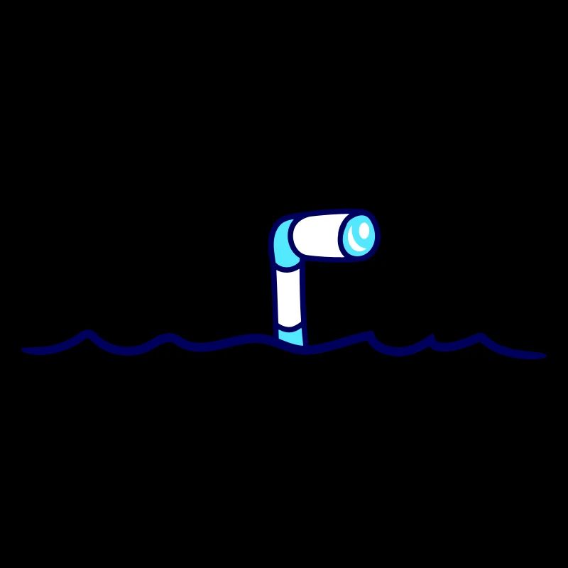 U-Boot Wasseroberfläche Periskop Beobachten Taucht