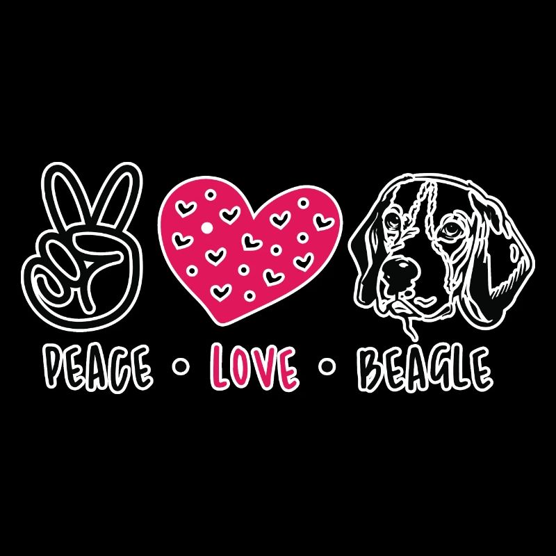 Paix amour beagle