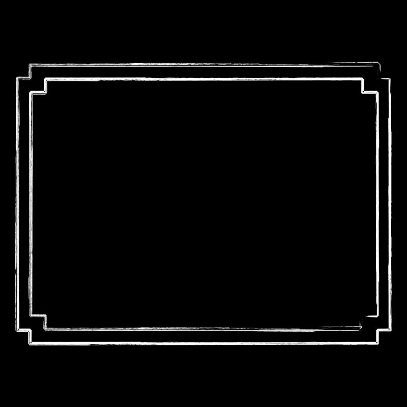 white frame with brushstroke border