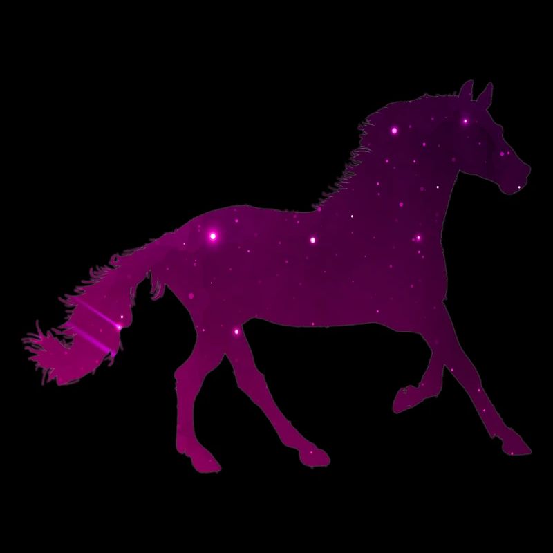 Cheval Étoile - Cadeau de Cheval Galaxie de Caval d’Équitation Mignon