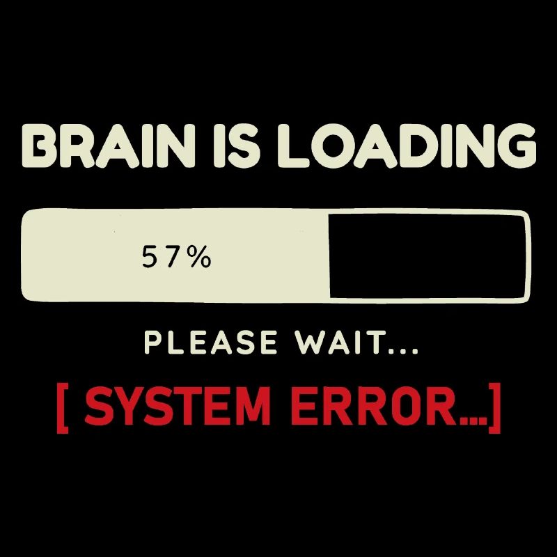System Error Outfit Gehirn wird Geladen Design