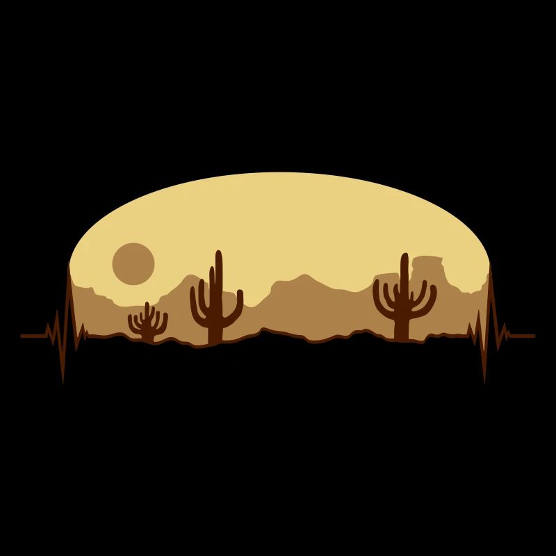 Puls Wüste Landschaft Silhouette