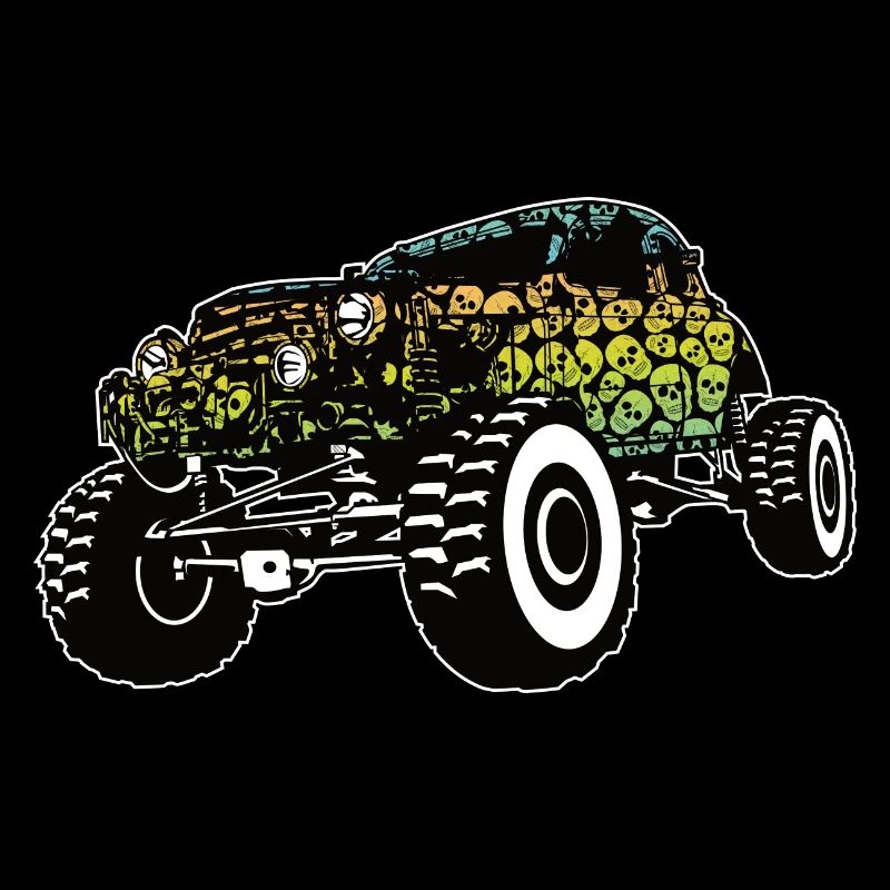 Monster Truck Schädel Gradient