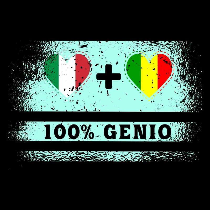 Italy and Mali 100% genius flag