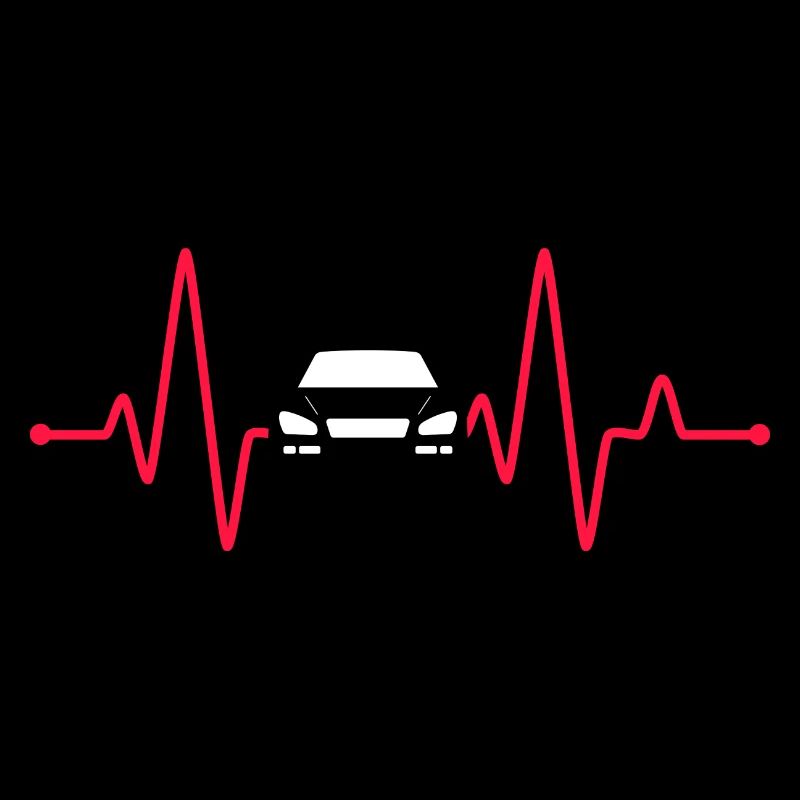 Auto Herzfrequenz Autofahrer Geschenk Automobile