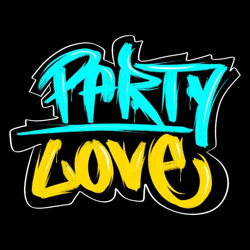Party Love Graffiti Print
