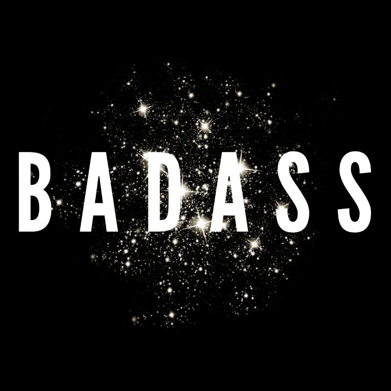 Déclaration de force mentale des étoiles paillettantes Badass
