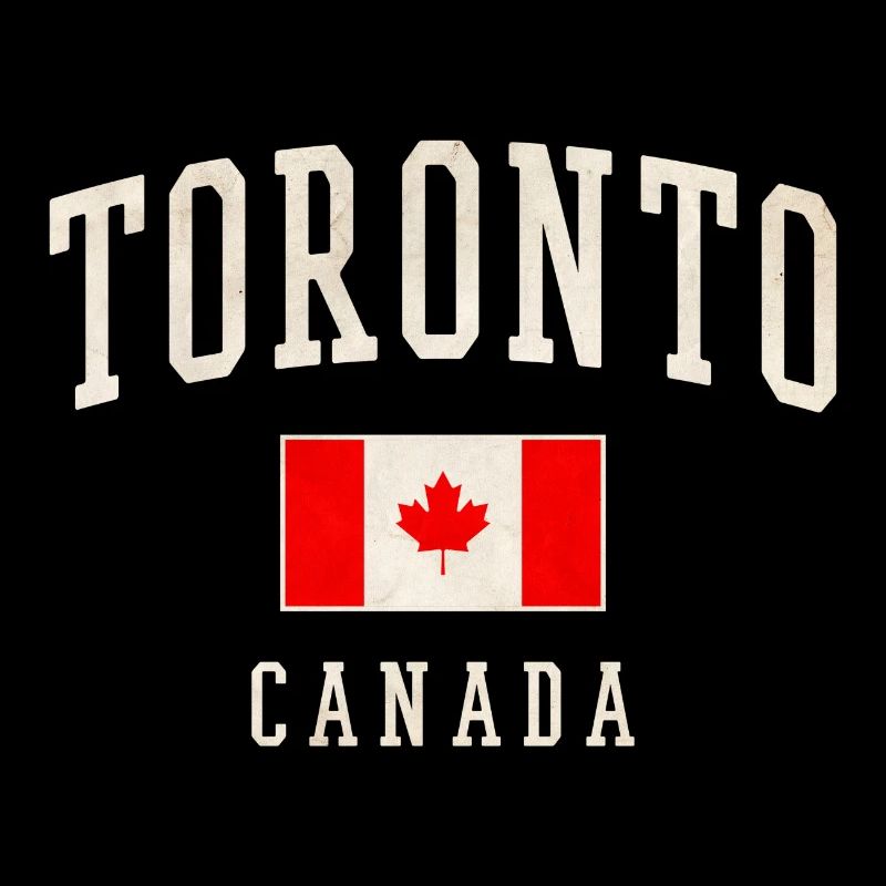 Imprimé vintage du drapeau du Canada de Toronto