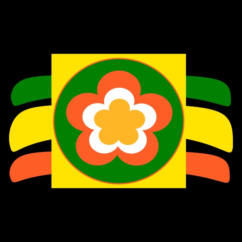 70er Jahre Blume Blüte