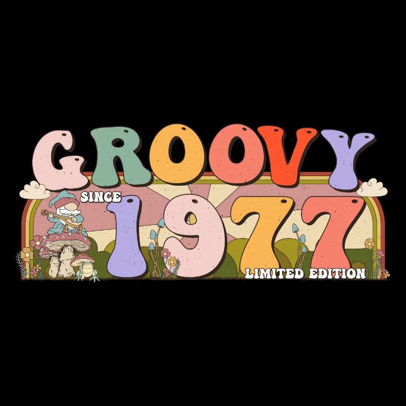 Groovy seit 1977 Retro Hippie 46. Geburtstag
