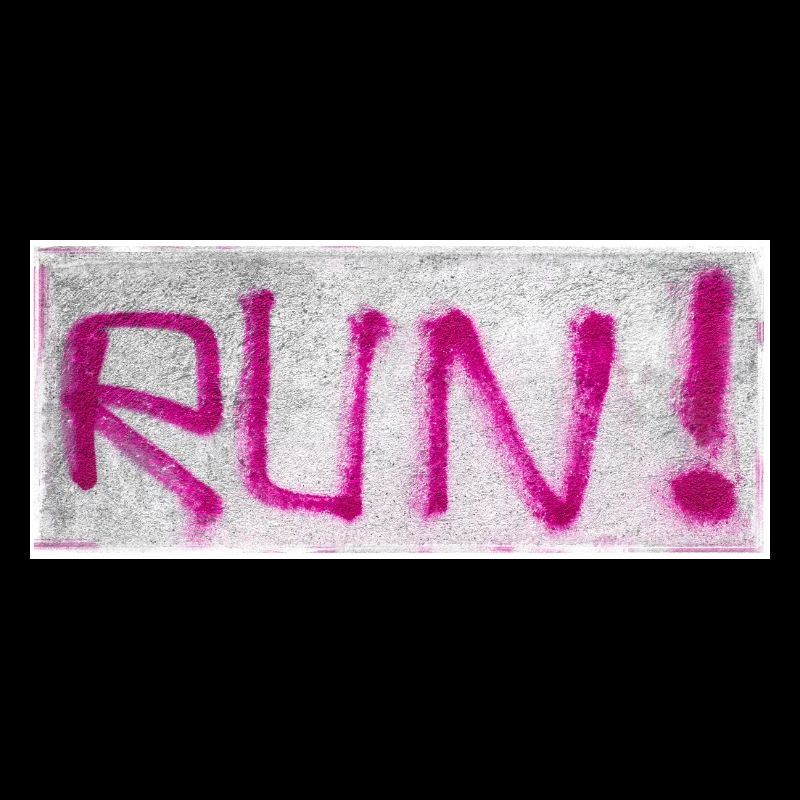 Graffiti PINK text RUN
