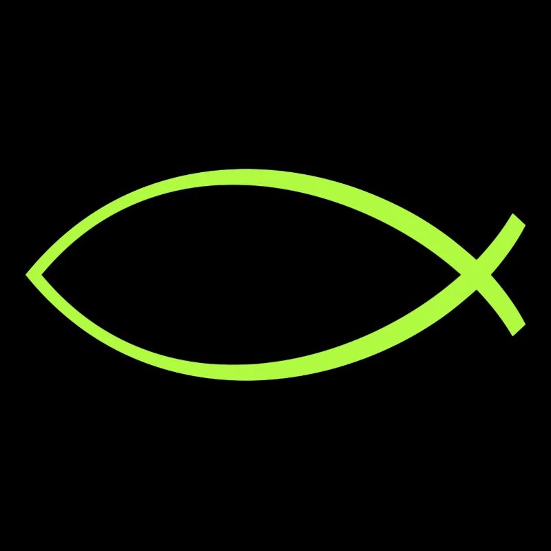 Ichtus poisson pomme vert