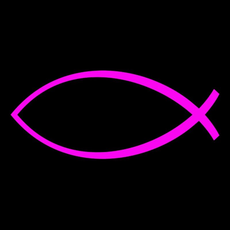 Ichtus fish solid pink