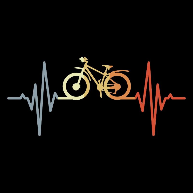 Palpitations cardiaques de vélo de montagne vintage