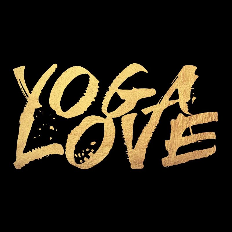 Yoga Amour Or Méditation Écriture Graffiti om