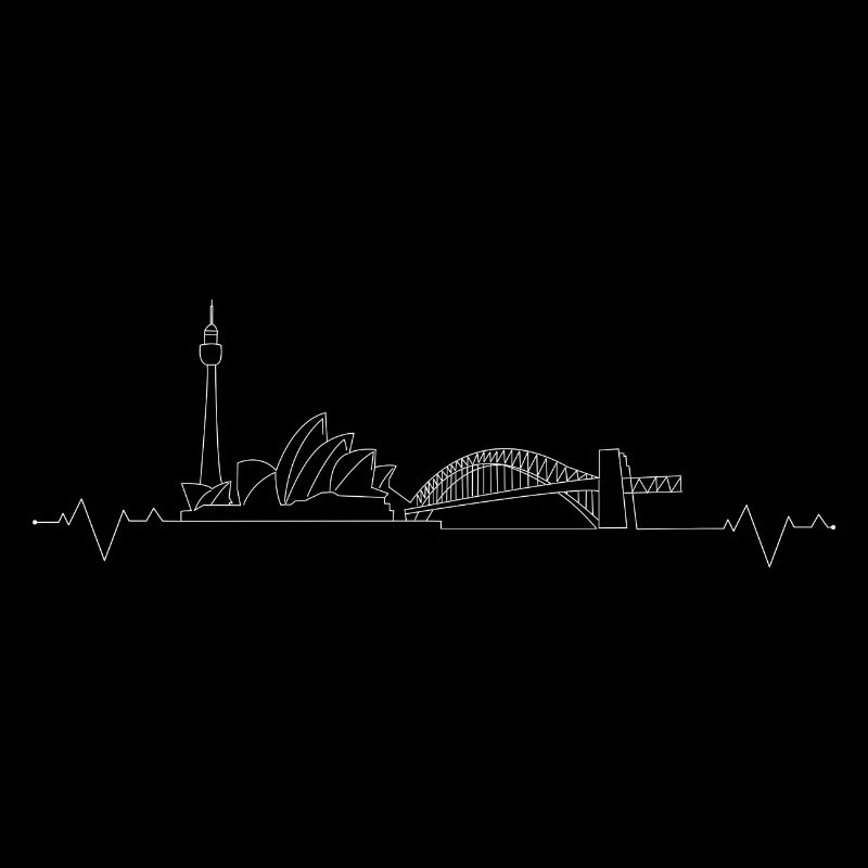 Sydney Skyline Line Art: Harbour Bridge