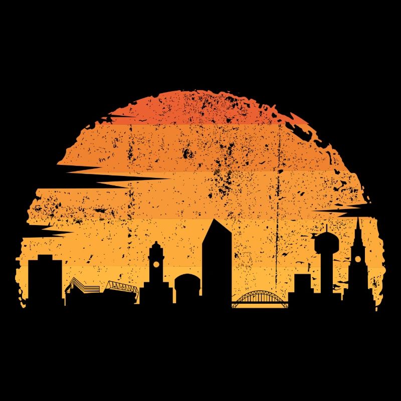Silhouette Coucher De Soleil Urbain