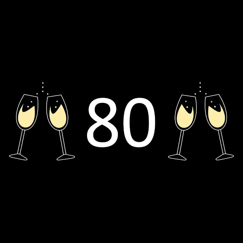 80e anniversaire 80e anniversaire 80 numéro 80 blanc