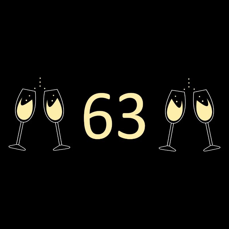 63e anniversaire 63 ans Jubilé 63 Numéro 63 noir
