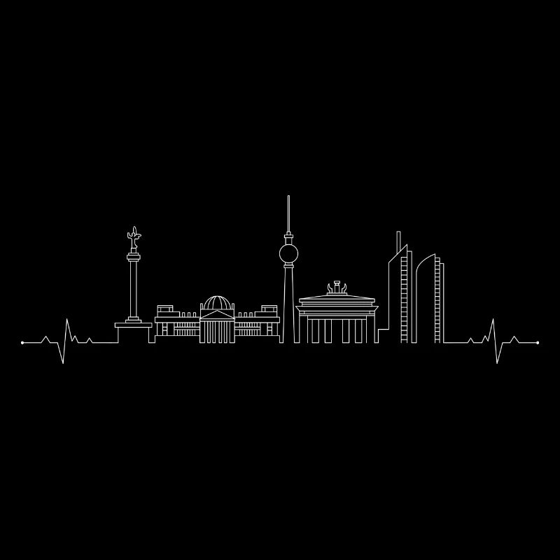 Dessin au trait d’horizon de la ville